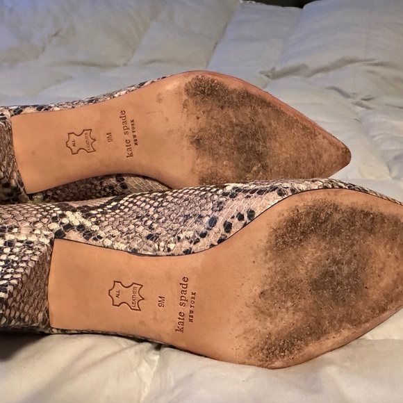 Kate Spade Leather Tan Python Booties size 9 - Picture 7 of 7